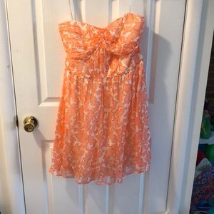Orange strapless shoshanna dress- NWT!